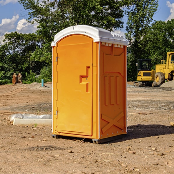 how often are the portable restrooms cleaned and serviced during a rental period in Claudville